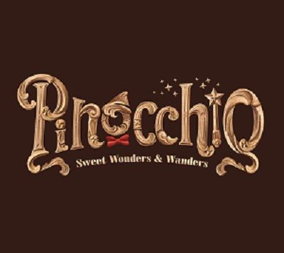 Pinocchio logo woodcarving